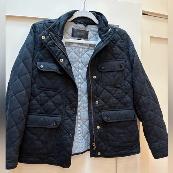 J.Crew black Quilted Jacket - Picture 2 of 6